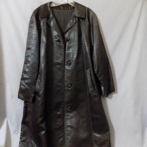 Aqua Sheen Reversible Rain Coat Vintage Slicker